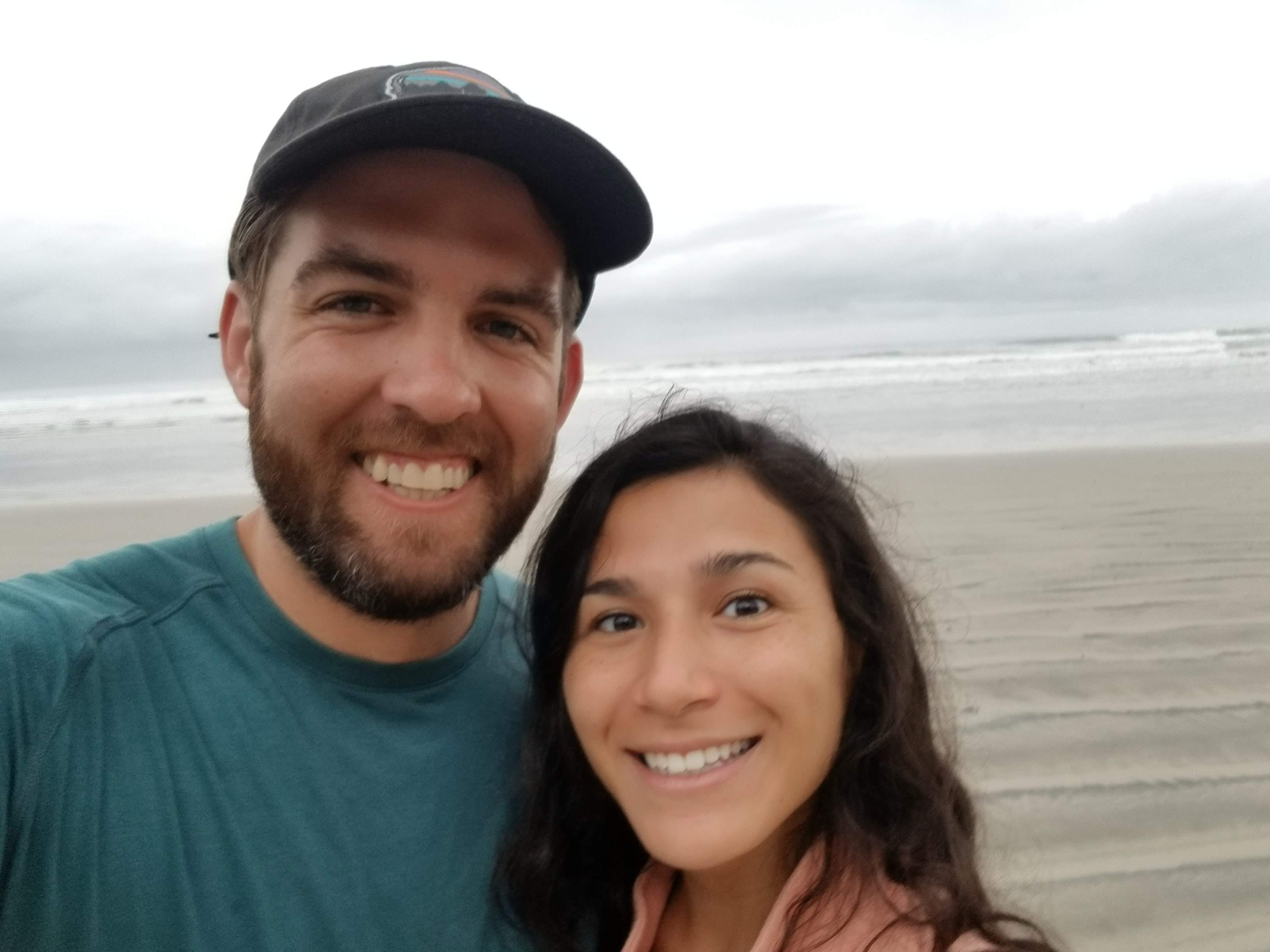 max and his wife at the beach